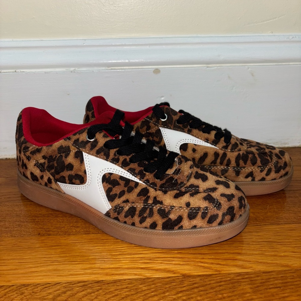 Nicole Miller New York Leopard Print Sneakers